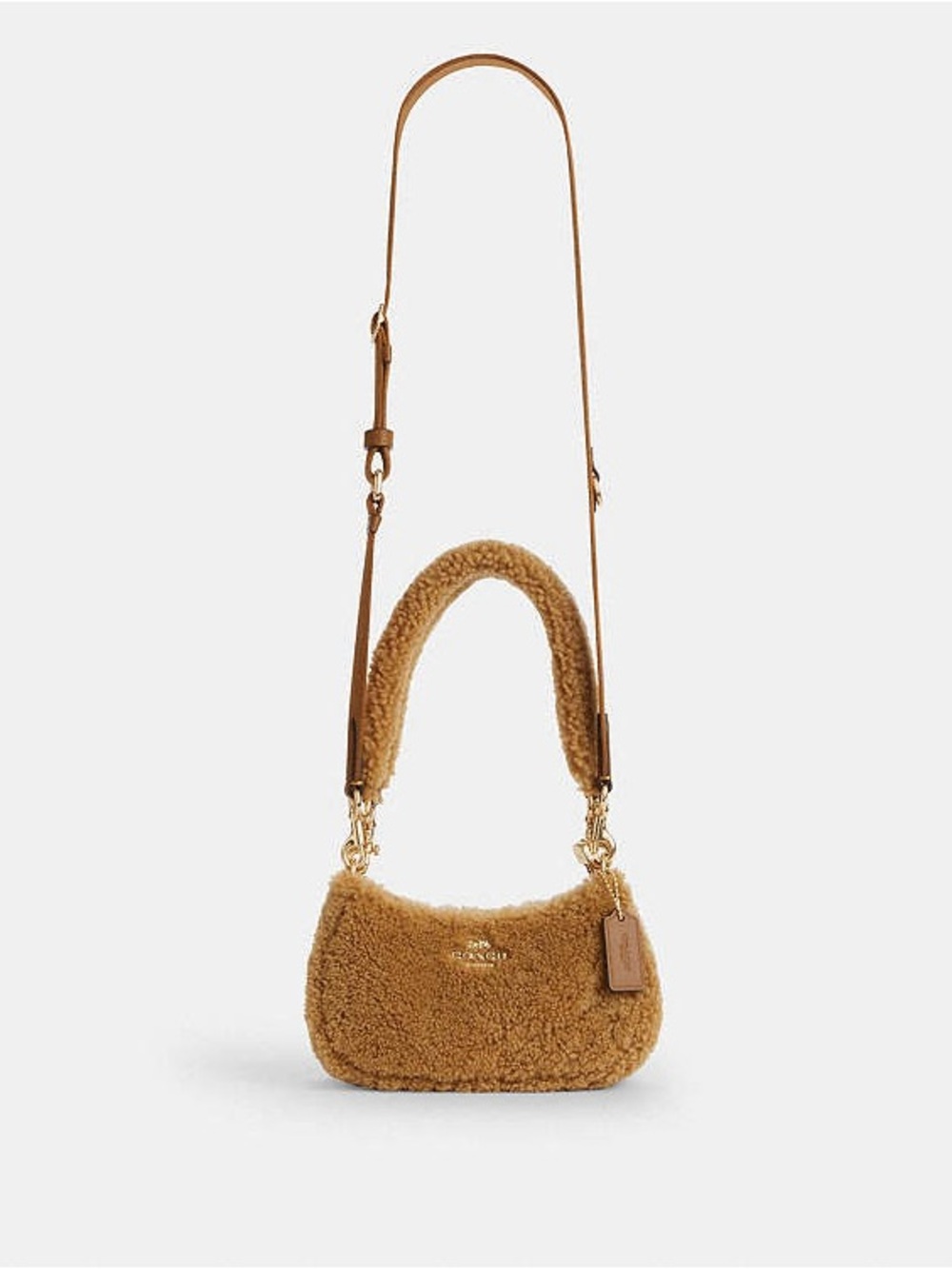 Coach Teri Mini Crossbody Bag In Shearling NWT - Picture 7 of 14